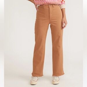 Marine Layer Bridget Full Length Trouser Pant Tan Women's Size 8